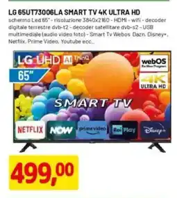 DPiù LG 65UT73006LA Smart tv 4k ultra HD offerta