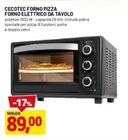 DPiù Cecotec forno pizza forno elettrico da tavolo offerta