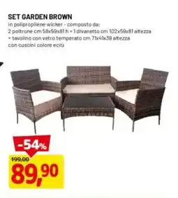 DPiù Set garden brown offerta