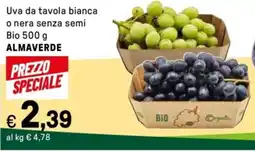 Iper La Grande Uva da tavola bianca o nera senza semi Bio ALMAVERDE offerta
