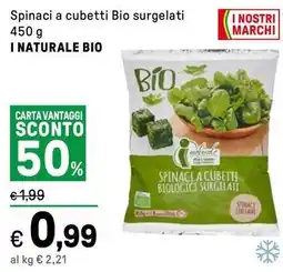 Iper La Grande Spinaci a cubetti Bio surgelati I NATURALE BIO offerta