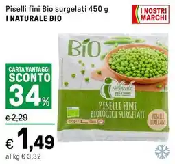 Iper La Grande Piselli fini Bio surgelati I NATURALE BIO offerta