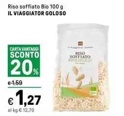 Iper La Grande Riso soffiato Bio IL VIAGGIATOR GOLOSO offerta