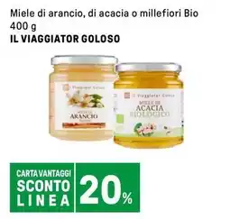 Iper La Grande Miele di arancio, di acacia o millefiori Bio IL VIAGGIATOR GOLOSO offerta