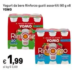 Iper La Grande Yogurt da bere Rinforzo gusti assortiti YOMO offerta