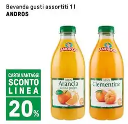 Iper La Grande Bevanda gusti assortiti ANDROS offerta