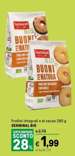 Iper La Grande Frollini integrali o al cacao GERMINAL BIO offerta
