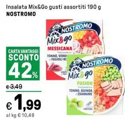 Iper La Grande Insalata Mix&Go gusti assortiti NOSTROMO offerta