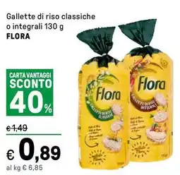 Iper La Grande Gallette di riso classiche o integrali FLORA offerta