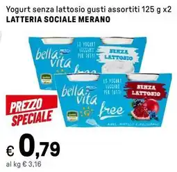 Iper La Grande Yogurt senza lattosio gusti assortiti LATTERIA SOCIALE MERANO offerta