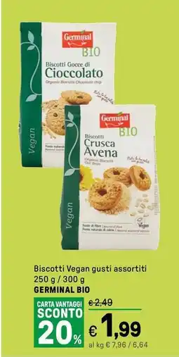 Iper La Grande Biscotti Vegan gusti assortiti GERMINAL BIO offerta
