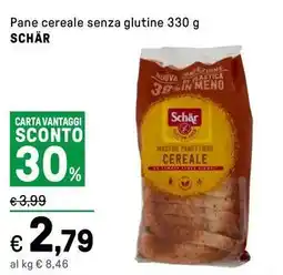 Iper La Grande Pane cereale senza glutine SCHÄR offerta
