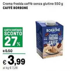 Iper La Grande Crema fredda caffè senza glutine CAFFÈ BORBONE offerta