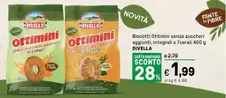 Iper La Grande Biscotti Ottimini senza zuccheri aggiunti, integrali o 7cerali DIVELLA offerta