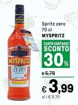 Iper La Grande Spritz zero MYSPRITZ offerta