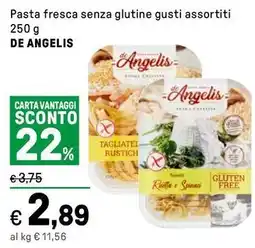 Iper La Grande Pasta fresca senza glutine gusti assortiti DE ANGELIS offerta