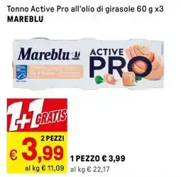 Iper La Grande Tonno Active Pro all'olio di girasole MAREBLU offerta