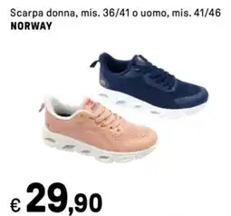 Iper La Grande Scarpa donna, mis. 36/41 o uomo, mis. 41/46 NORWAY offerta