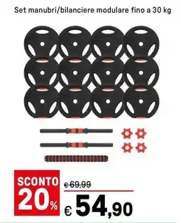 Iper La Grande Set manubri/bilanciere modulare fino a offerta
