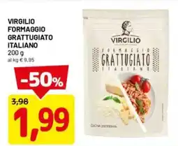 DPiù Virgilio formaggio grattugiato italiano offerta