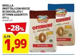 DPiù Divella grottolicon gocce di cioccolato / ottimini assortiti offerta