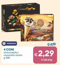 MD Discount 4 coni stracciatella/ caramello salato offerta