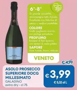 MD Discount Asolo prosecco superiore docg millesimato GALADINO offerta
