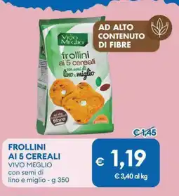 MD Discount Frollini ai 5 cereali VIVO MEGLIO offerta