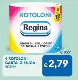 MD Discount 4 rotoloni carta igienica REGINA offerta