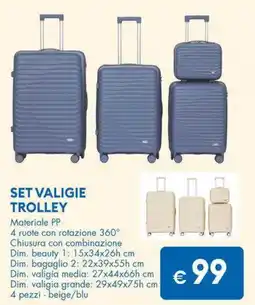 MD Discount Set valigie trolley offerta