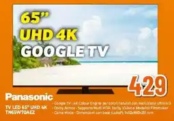 Expert Panasonic TV LED 65" UHD 4K offerta