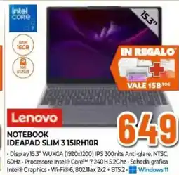 Expert Lenovo NOTEBOOK IDEAPAD SLIM 315IRH10R offerta