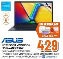 Expert ASUS NOTEBOOK VIVOBOOK F1504VANJ2338W offerta