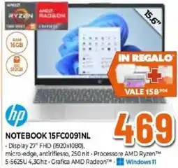 Expert hp NOTEBOOK 15FC0091NL offerta