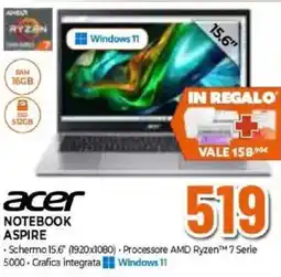 Expert acer NOTEBOOK ASPIRE offerta