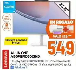 Expert Lenovo all in one A100PNF0J6003NIX offerta