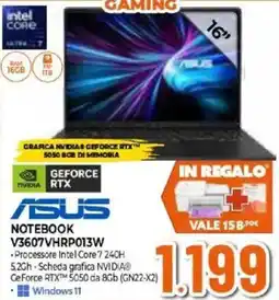 Expert Asus NOTEBOOK V3607VHRP013W offerta