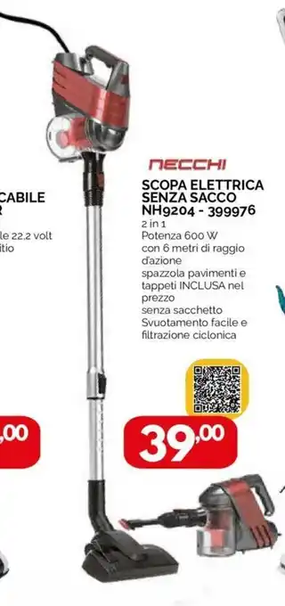 Orizzonte Necchi Scopa Elettrica Senza Sacco NH9204 - 399976 offerta