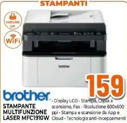 Expert Brother stampante multifunzione laser mFC1910W offerta