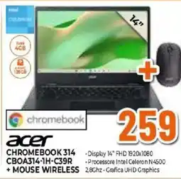 Expert acer CHROMEBOOK 314 CBOA314-1H-C39R + MOUSE WIRELESS offerta