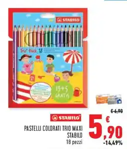 Conad Superstore Pastelli colorati trio maxi STABILO offerta