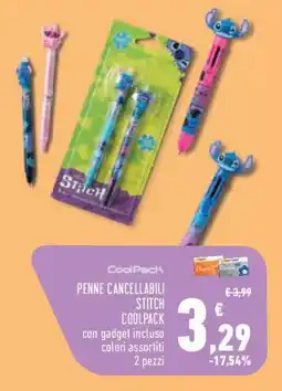 Conad Superstore Penne cancellabili stitch COOLPACK offerta