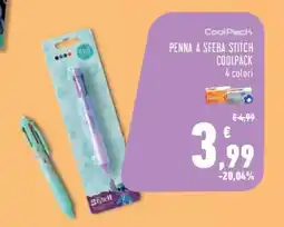 Conad Superstore Penna a sfera stitch COOLPACK offerta