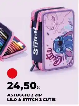 Coop ASTUCCIO 3 ZIP LILO & STITCH 2 CUTIE offerta