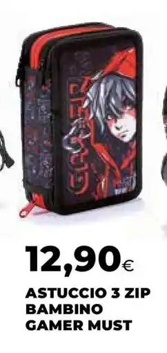 Coop ASTUCCIO 3 ZIP BAMBINO GAMER MUST offerta