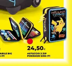 Coop ASTUCCIO 3 ZIP POKÉMON SING IT! offerta