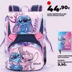 Coop ZAINO SDOPPIABILE BIG LILO & STITCH 2 CUTIE offerta