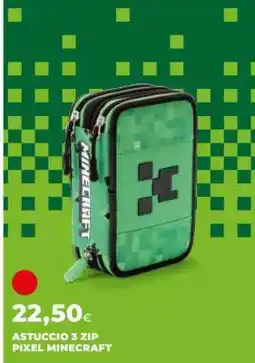 Coop ASTUCCIO 3 ZIP PIXEL MINECRAFT offerta