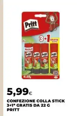 Coop CONFEZIONE COLLA STICK 3+1* GRATIS DA 22 G PRITT offerta