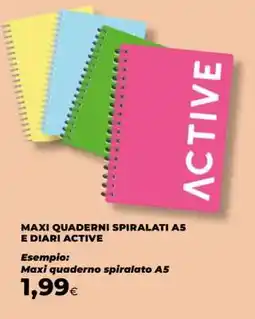 Coop MAXI QUADERNI SPIRALATI A5 E DIARI ACTIVE offerta